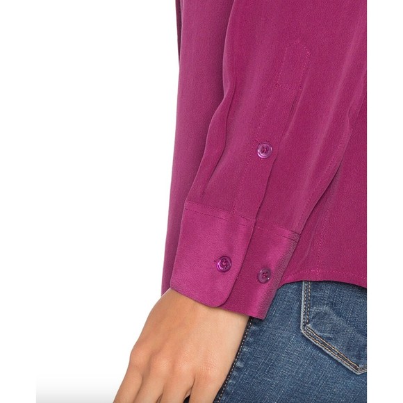 Equipment Malbec Super Vintage Slim Signature Button Up Top size M - Picture 3 of 12